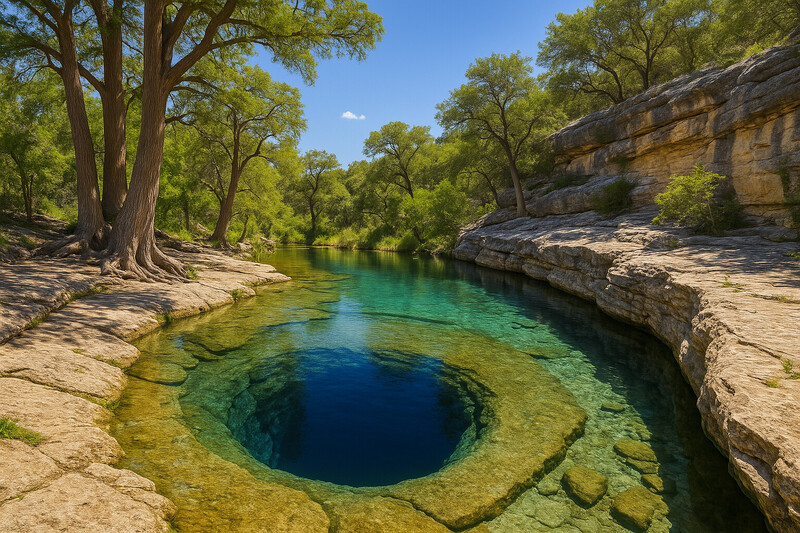 Jacob's Well spring in Wimberley
