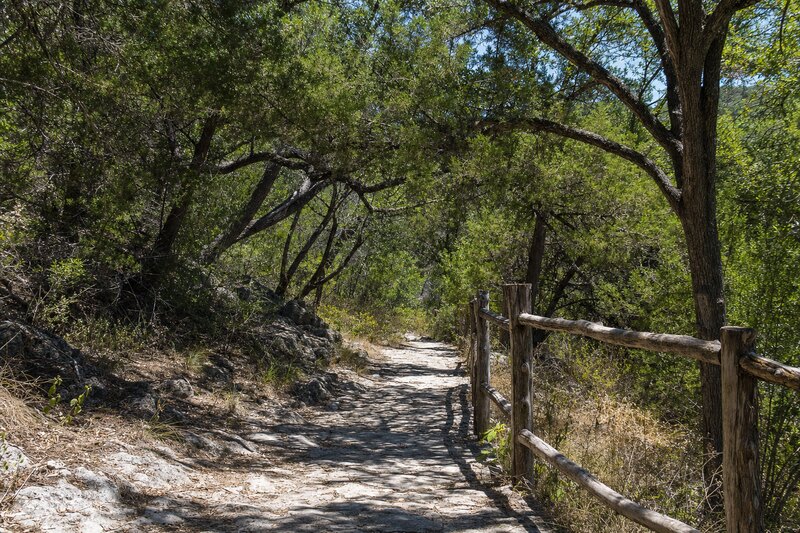 Limestone trail in a Hill Country natural area