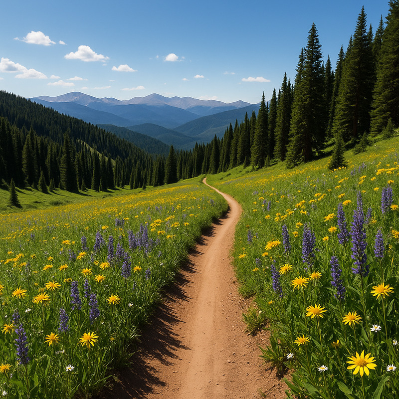 Mountain biking trail near Winter Park