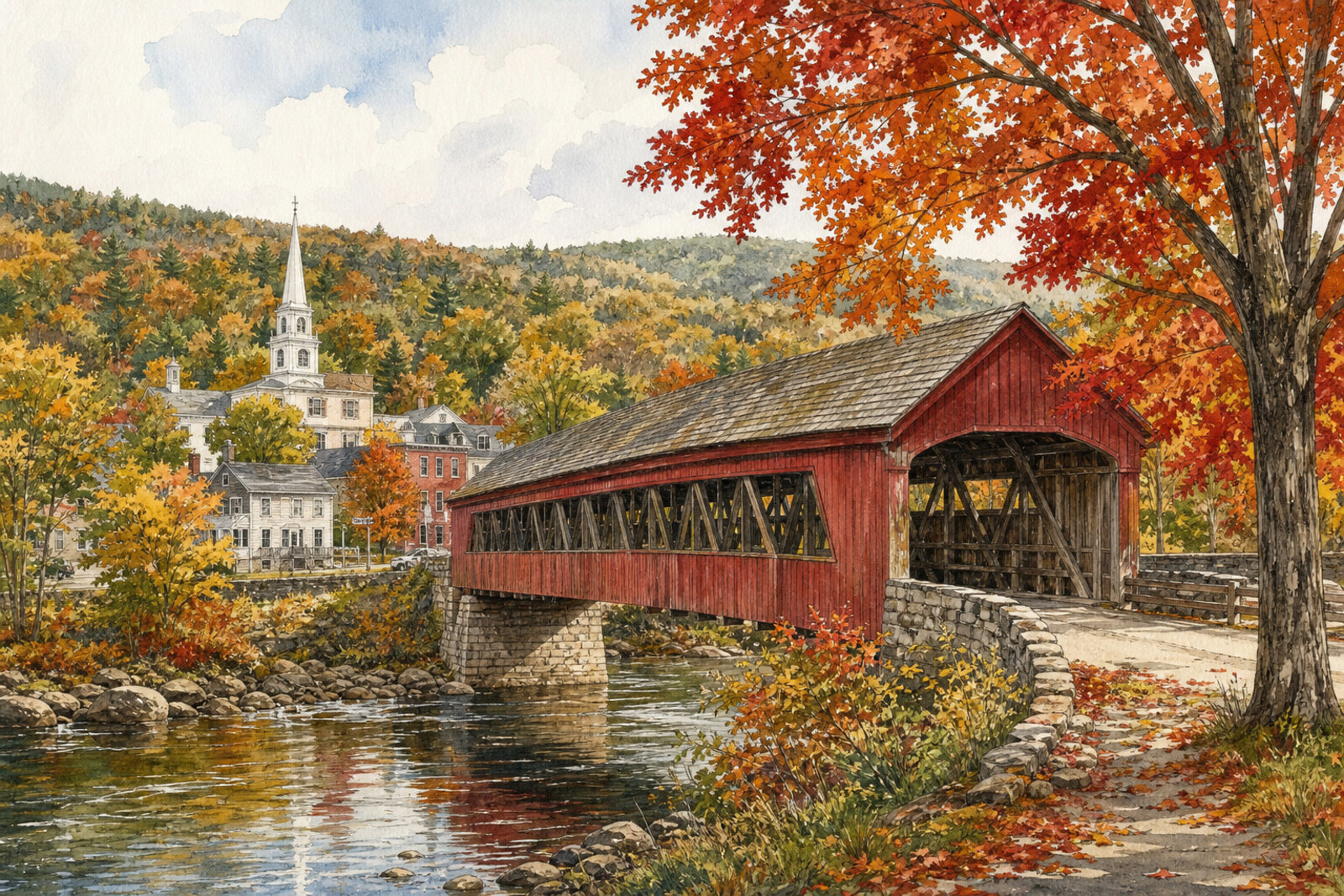Covered Bridge Fall